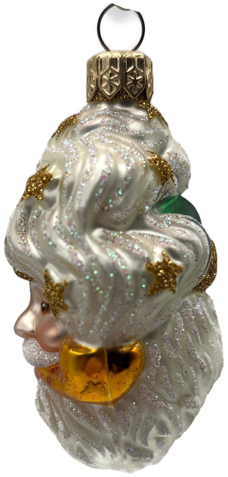 Patricia Breen Miniature Merry Olde Elf Green Gold Stars Christmas Ornament 99476