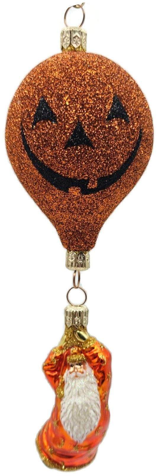 Patricia Breen Into The Blue Pumpkin Santa Halloween Christmas Ornament 21940