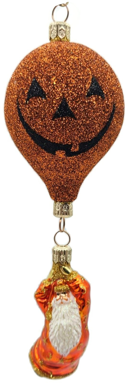 Patricia Breen Into The Blue Pumpkin Santa Halloween Christmas Ornament 21940