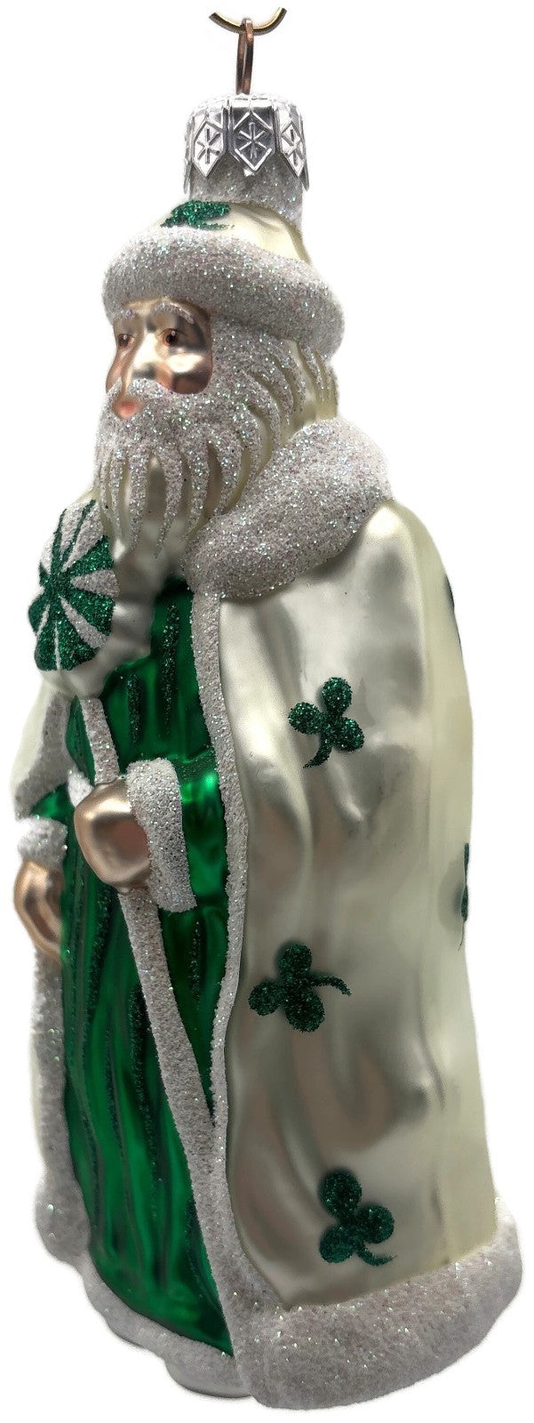 Patricia Breen Santa of the North Green Shamrocks St. Patrick's Ornament 97437