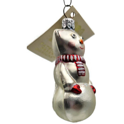 Patricia Breen Snowcat With Red Striped Scarf Pearl Christmas Tree Ornament 95263