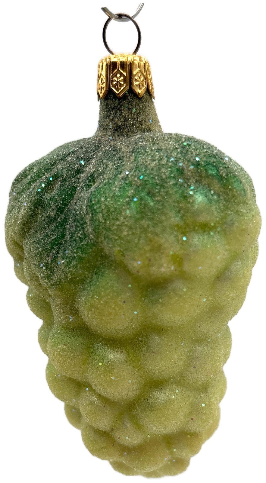 Christopher Radko 1997 Green Grapes Frosted Glass Christmas Ornament 97 112 07