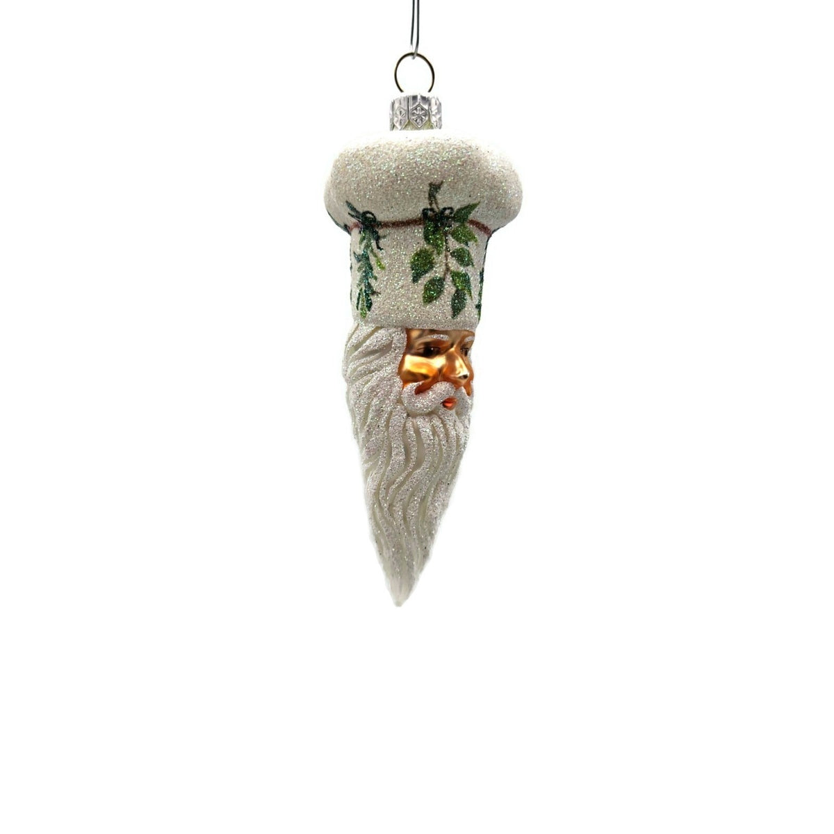 Patricia Breen Bon Appetite Herbs Santa Chef Head Leaves Christmas Ornament 22143