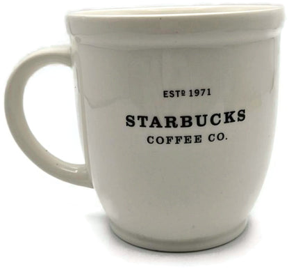 Starbucks 2007 Abbey Collection Black White Ceramic Coffee Mug 18 oz EST 19713