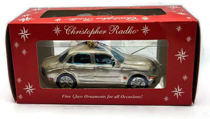 Christopher Radko Jaguar S-Type Santa Car Christmas Ornament 30104680