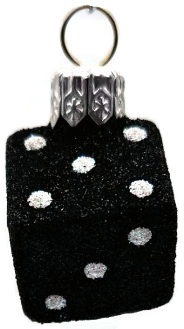Patricia Breen Dice Pair Black and White 2 Part Mini Christmas Ornament 2377GIFT6