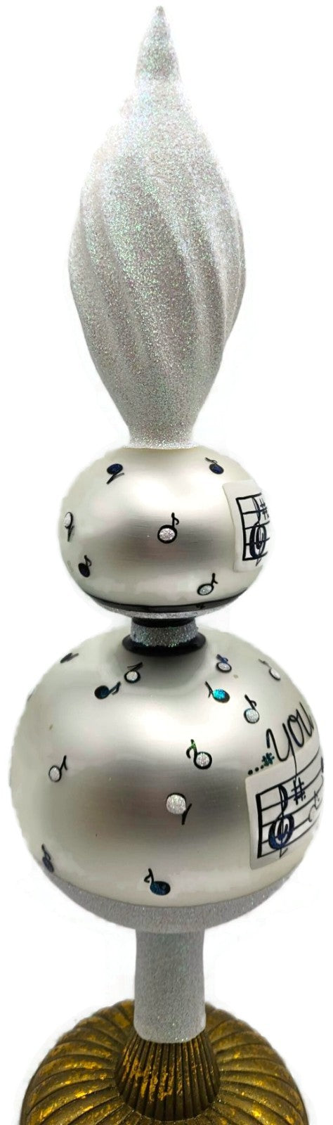 Patricia Breen You Top My List Finial Music Sheet Christmas Tree Topper 97861