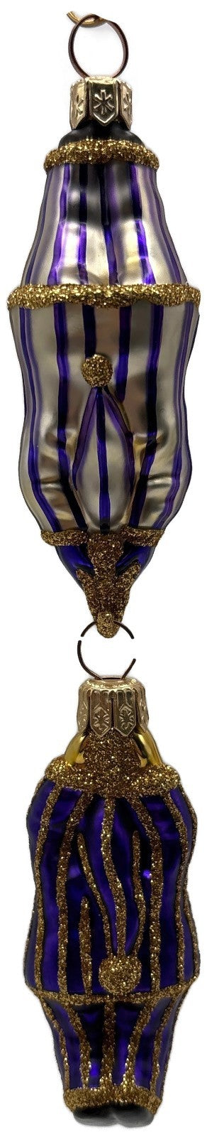 Patricia Breen Cirque De Nicoud Linked Santa Stripe Christmas Ornament CATZ 22744