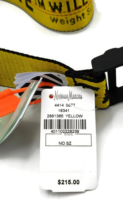 Off White c/o Virgil Abloh Industrial Belt Yellow 5400 lbs Webbing NWT10