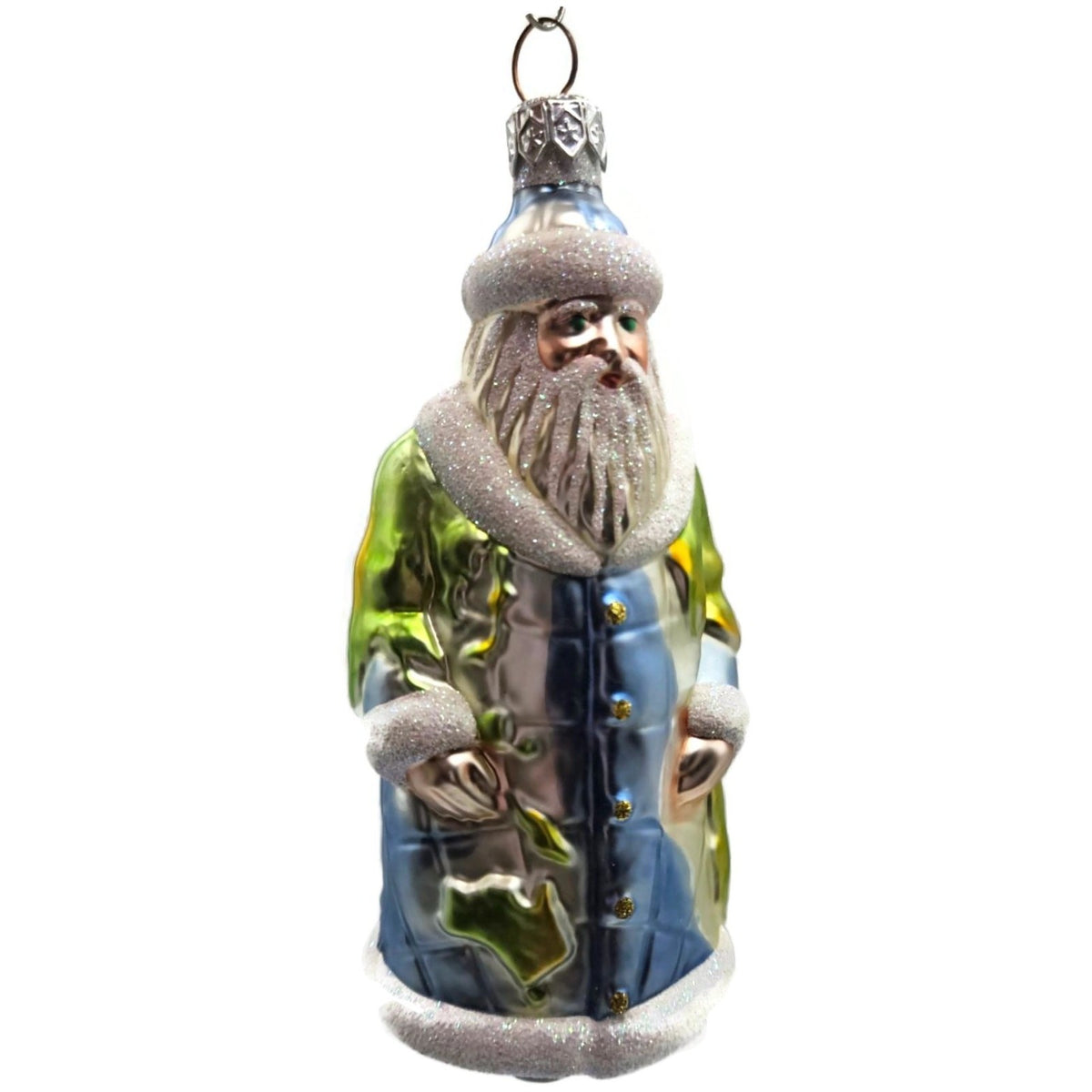Patricia Breen Global Santa Claus Travel World Map Coat Christmas Ornament 96172