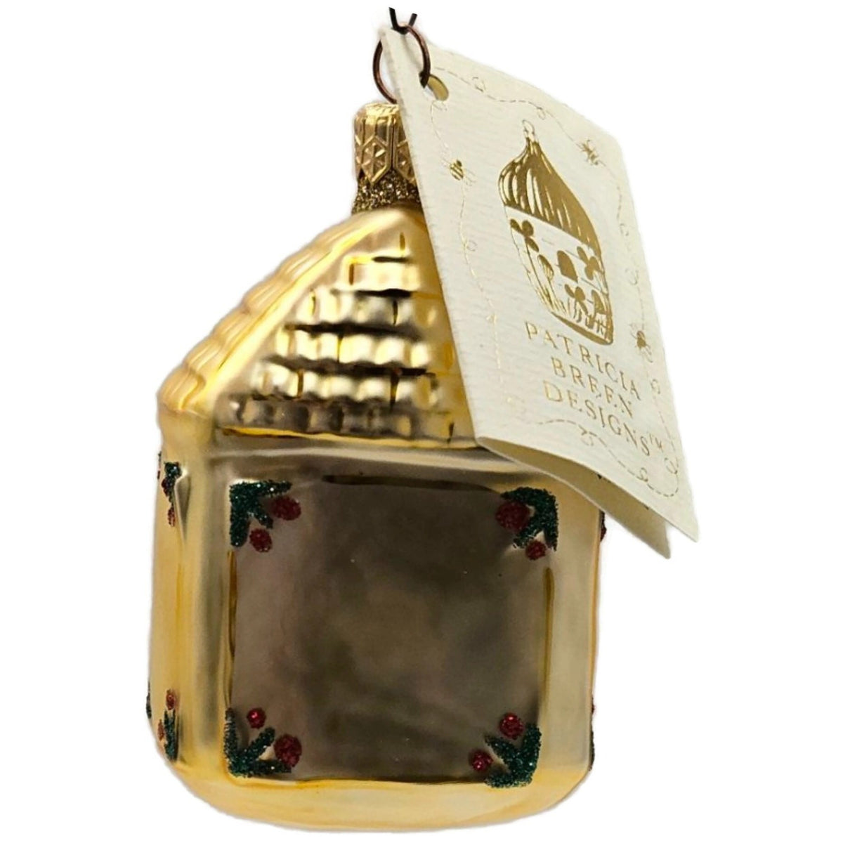 Patricia Breen Hickory Dickory Clock Gold Glittered Christmas Ornament 9611B8
