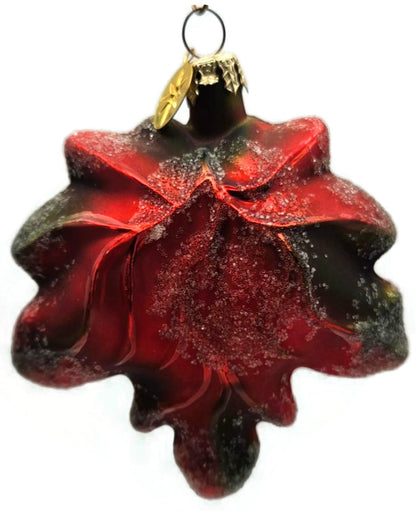 Christopher Radko Mini Maple Frost Red Yellow Leaf Christmas Ornament 98-148-01