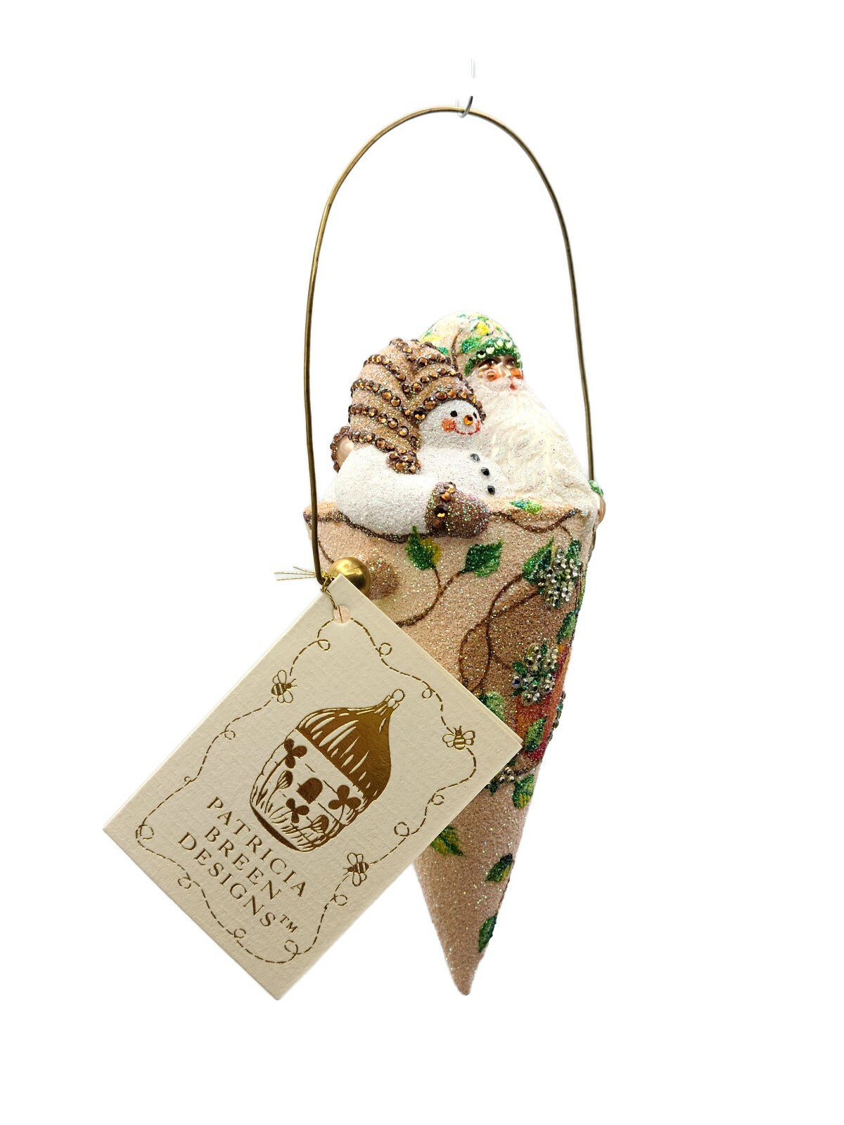 Patricia Breen Victorian Candy Cone Peaches Glass Spring Christmas Ornament 25801