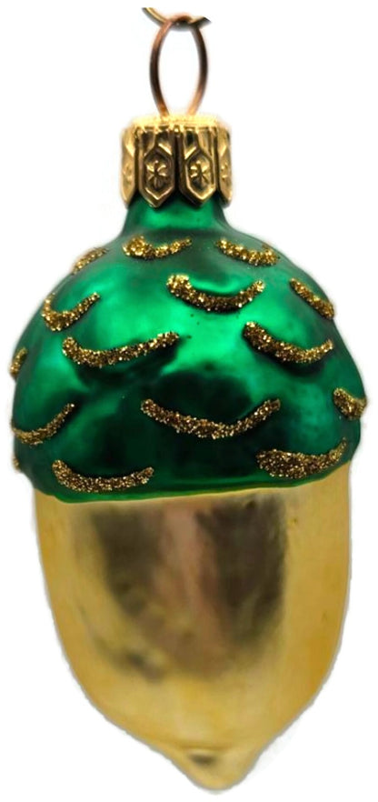 Patricia Breen Walk in the Woods Acorn Gold Green Fall Christmas Ornament 96510