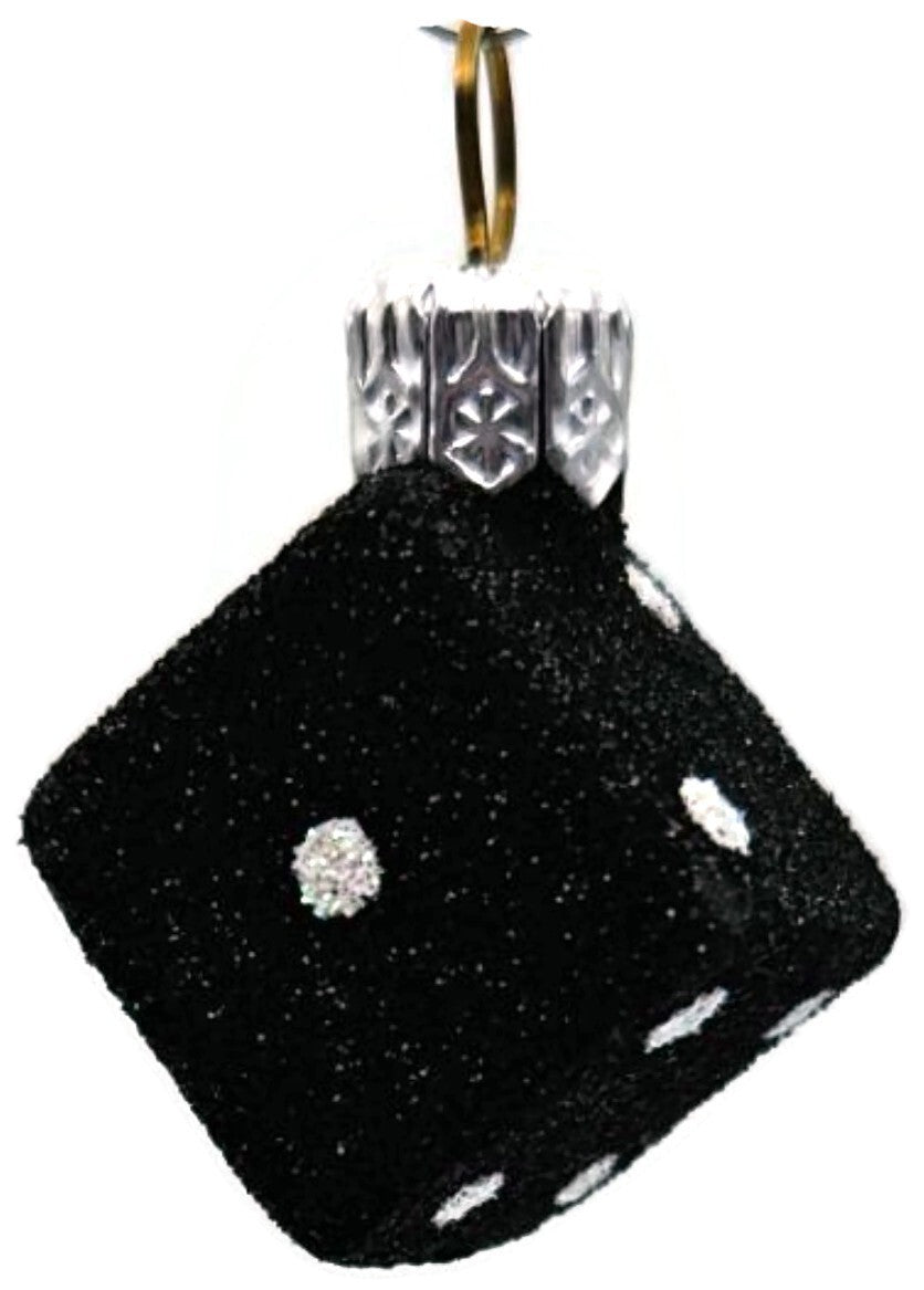 Patricia Breen Dice Pair Black and White 2 Part Mini Christmas Ornament 2377GIFT12