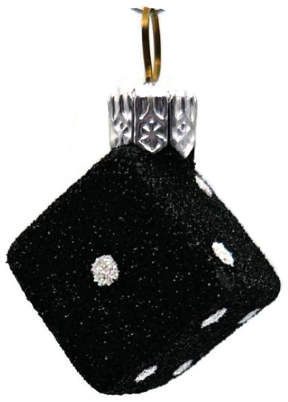 Patricia Breen Dice Pair Black and White 2 Part Mini Christmas Ornament 2377GIFT12