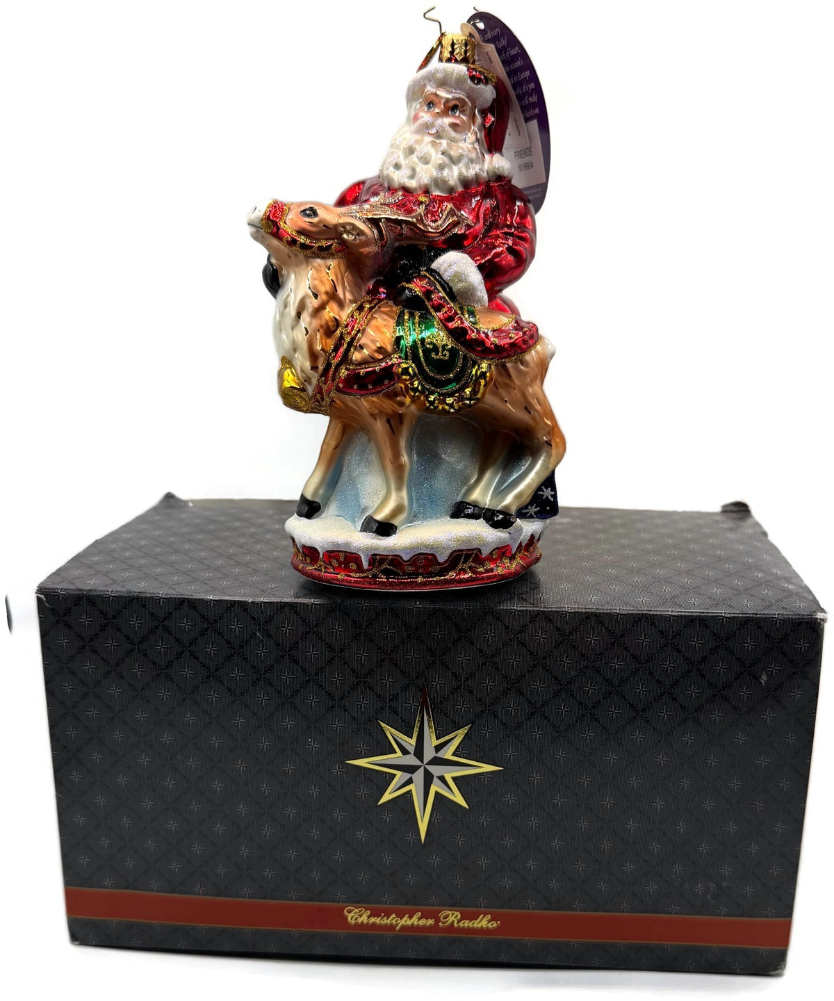 Christopher Radko Deer Friends Santa Reindeer Christmas Ornament 101690414