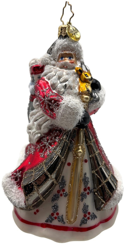 Christopher Radko Winter Splendor Santa Glass Christmas Tree Ornament 10217400