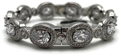 Nadri Crystal Halo CZ Line Bracelet Rhodium 7in NWT Nordstrom MSRP $1900