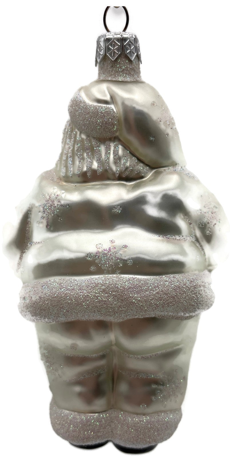 Patricia Breen HO HO HO Santa Pearl Snowflakes Dots Christmas Ornament 98175