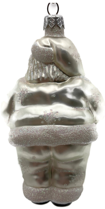 Patricia Breen HO HO HO Santa Pearl Snowflakes Dots Christmas Ornament 98175