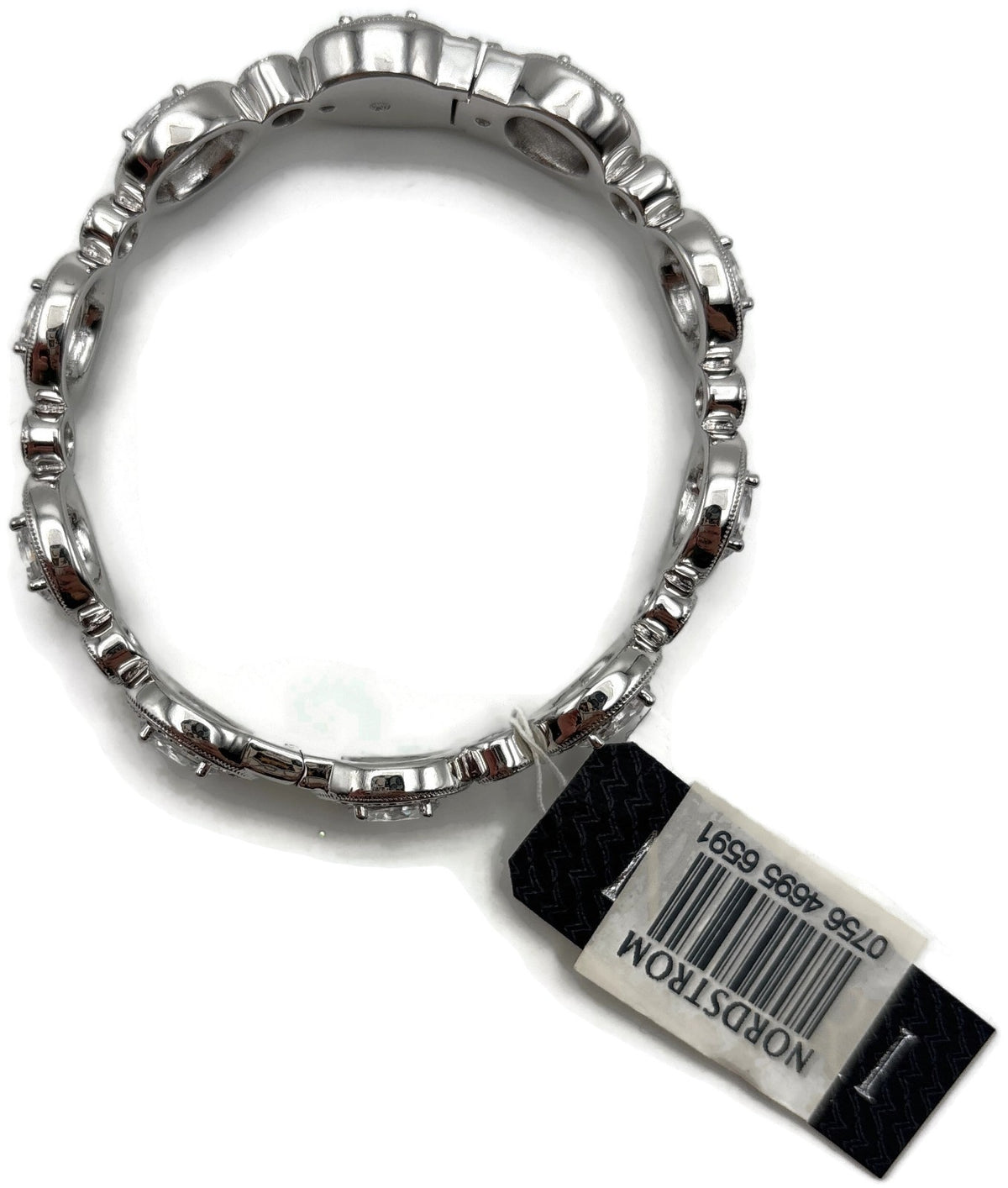 Nadri Crystal Halo CZ Line Bracelet Rhodium 7in NWT Nordstrom MSRP $1908