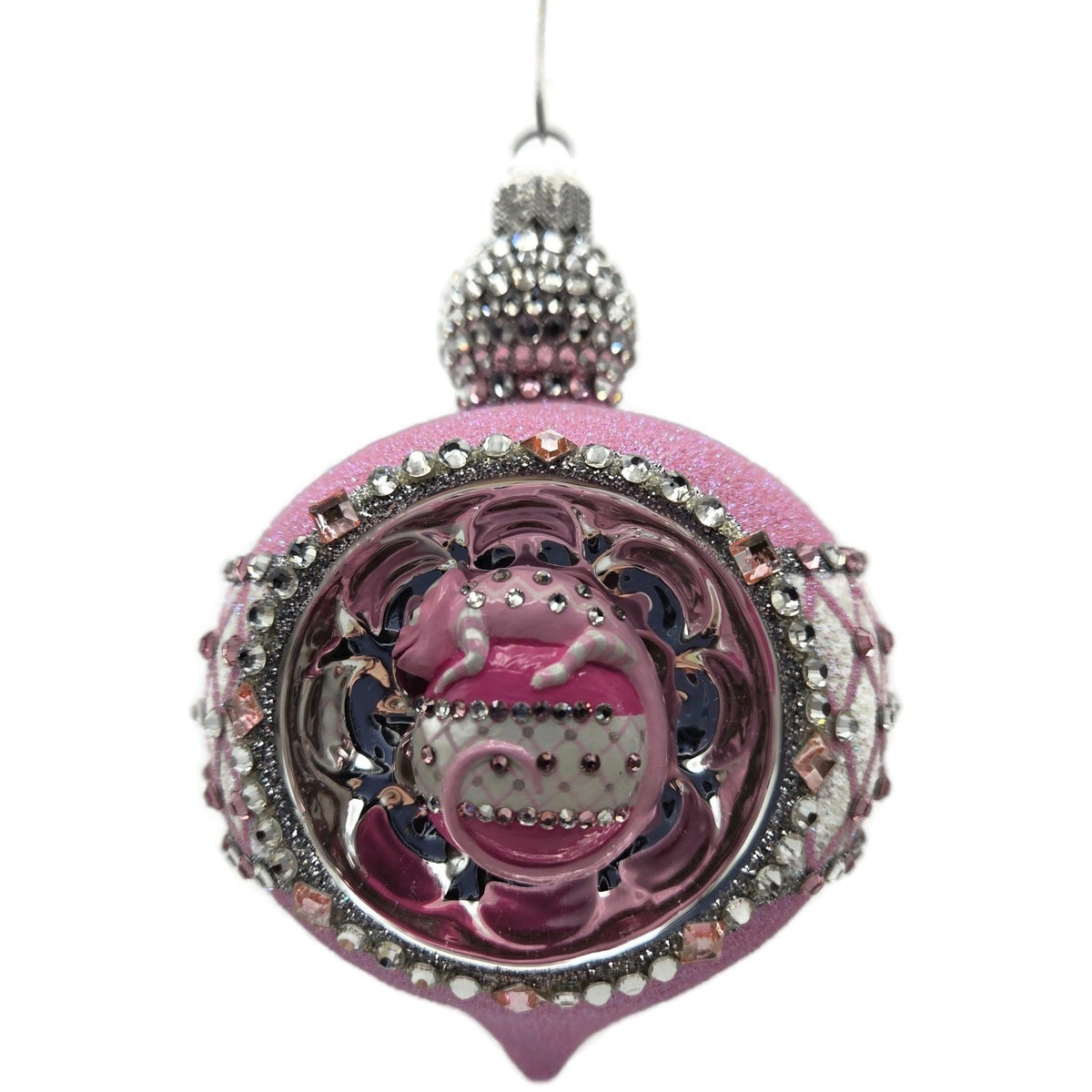 Patricia Breen Anniversary Reflector Pink Chameleon Christmas Ornament CATZ 388811