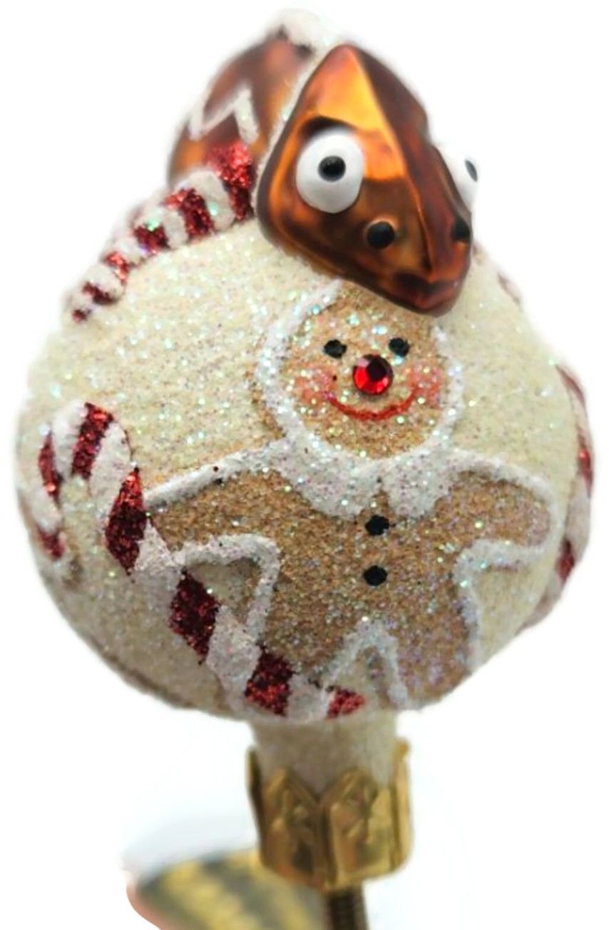 Patricia Breen Ultra Miniature Chameleon Gingerbread Christmas Ornament 255010