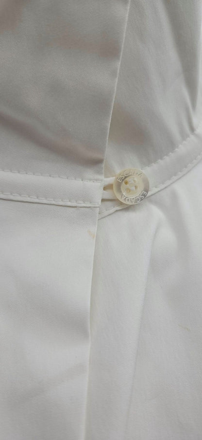 Escada Natassa Off White Swarovski Button Up Blouse French Cuff Size 36 NWT8