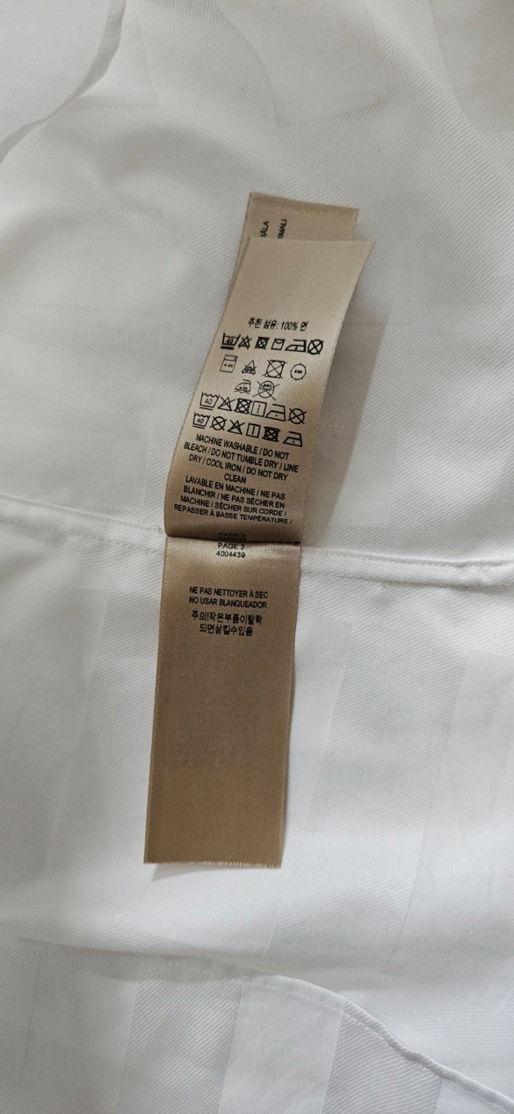 Burberry London White Tonal Check Button Front Shirt Women's Size 8 NWT11