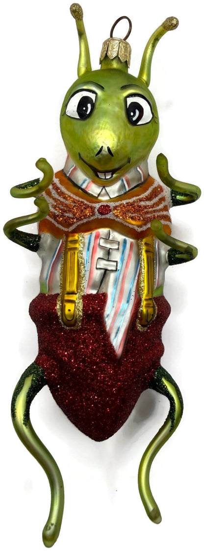 Slavic Treasures Whopper Hopper Green Bug Glass Ornament 99-154-A-FB0