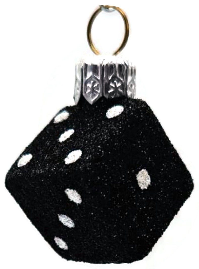 Patricia Breen Dice Pair Black and White 2 Part Mini Christmas Ornament 2377GIFT7