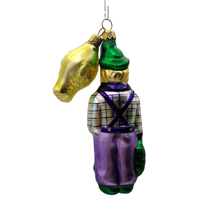 Patricia Breen Fisherboy and Fish Plaid Gold Fish Summer Nautical Ornament 95205