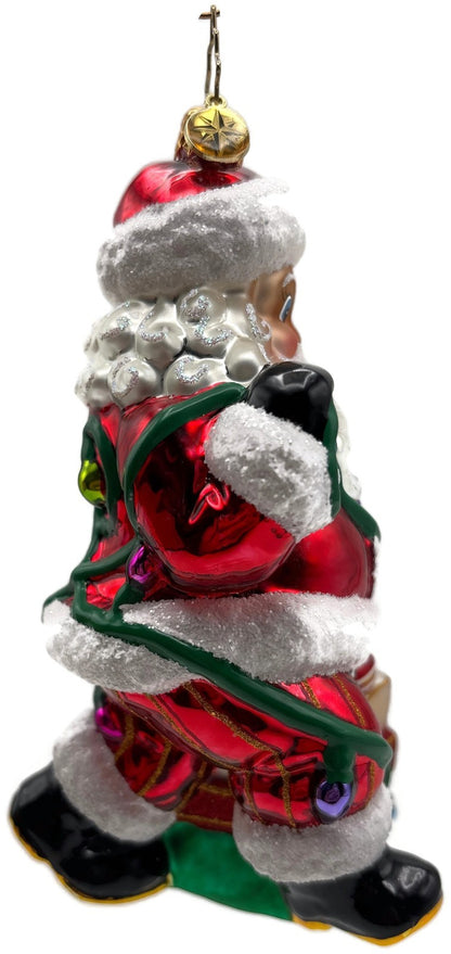 Christopher Radko 2014 Shiny Brite Santa Glass Christmas Ornament 10175772