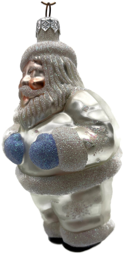 Patricia Breen HO HO HO Santa Pearl Snowflakes Dots Christmas Ornament 98172