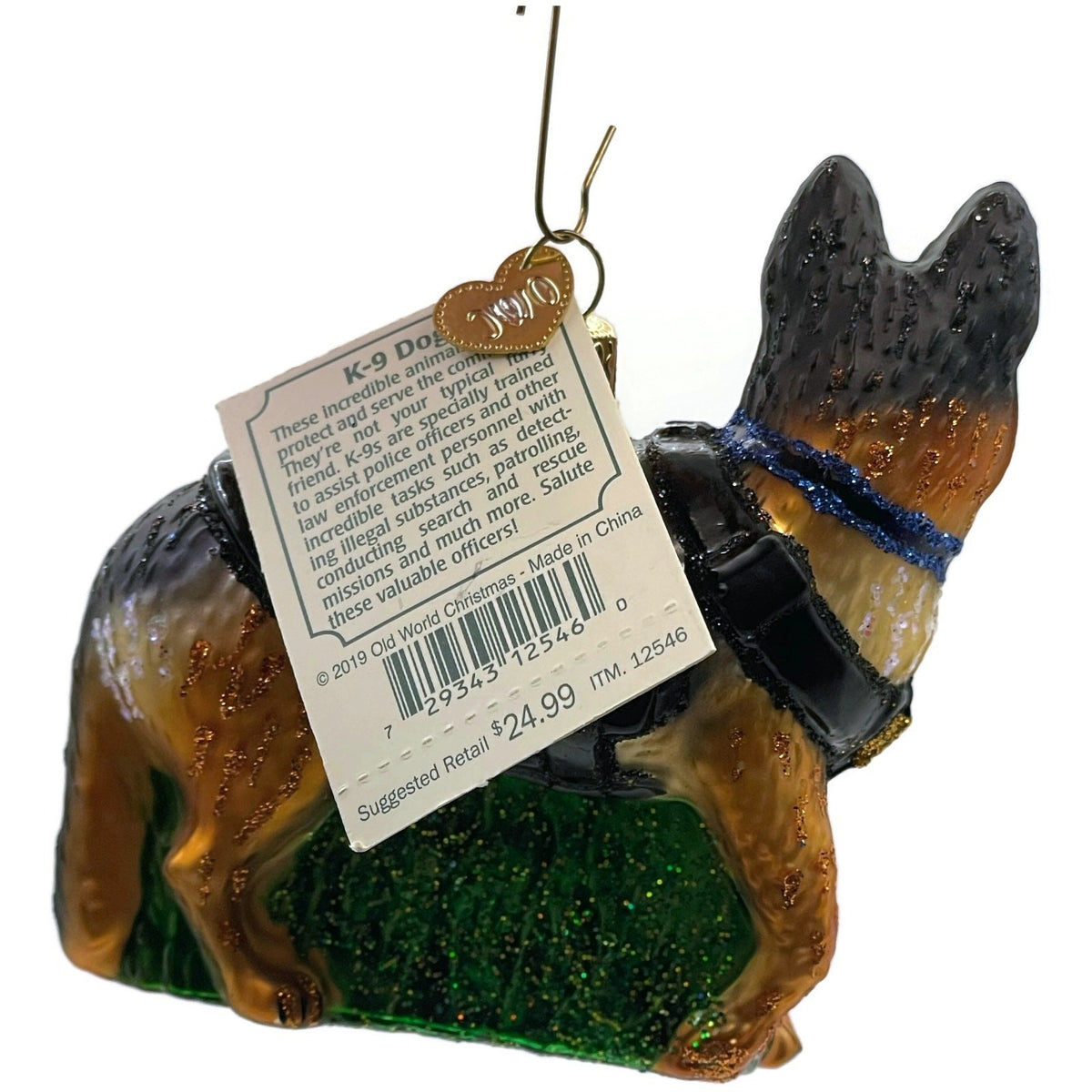 Old World Christmas K9 Police Dog Ornament Animal OWC Christmas Tree Decoration7
