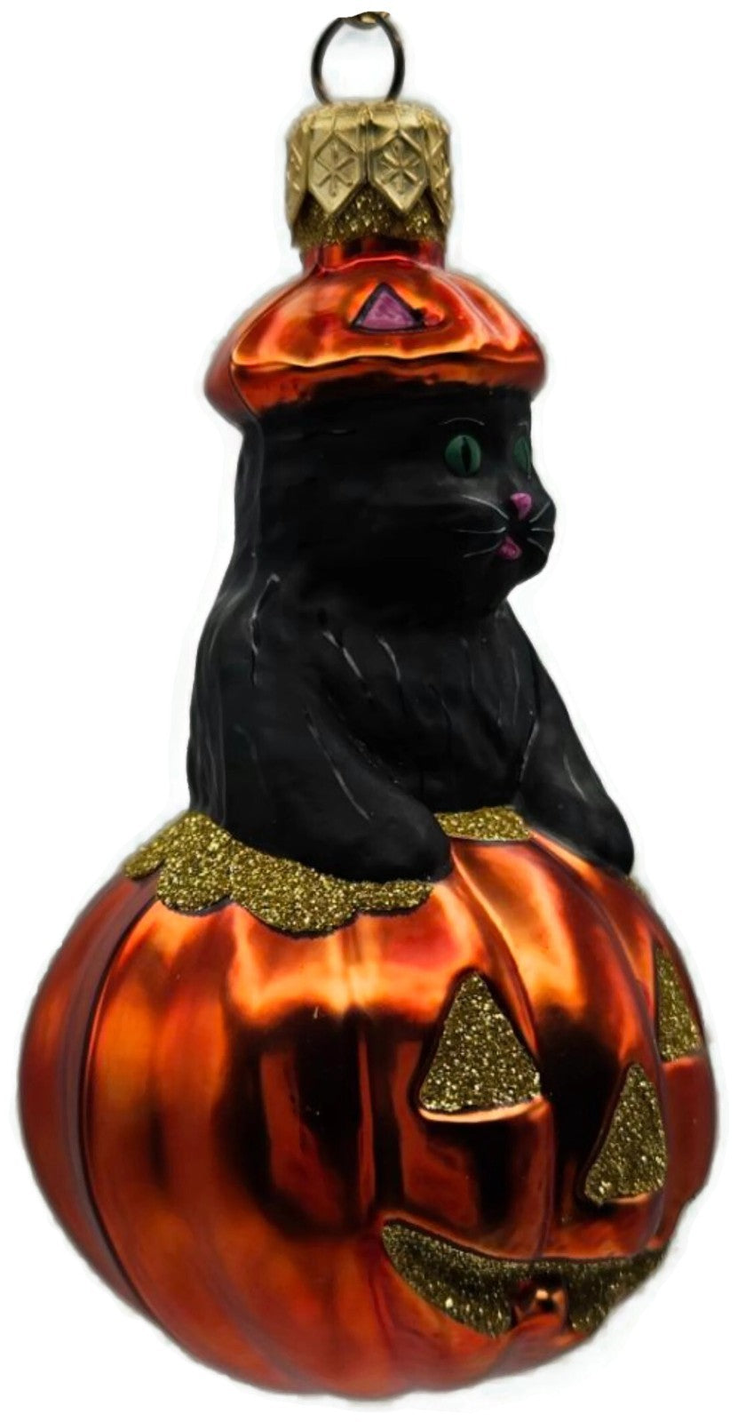 Patricia Breen Cat-O-Lantern Pumpkin Matte Christmas Halloween Ornament 98041