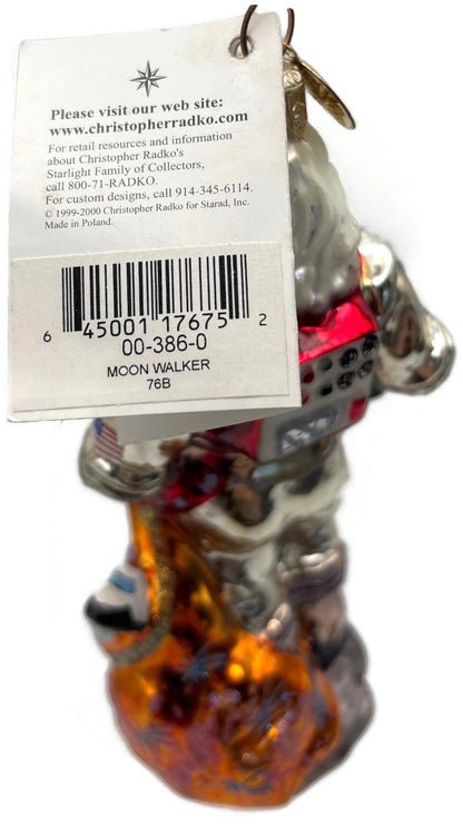 Christopher Radko 2000 Moon Walker Astronaut Santa Glass Ornament 00 386 09