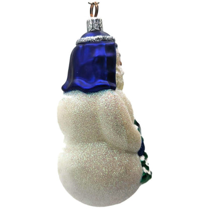 Patricia Breen Snow Joseph Blue Glittered Green White Christmas Ornament 20196