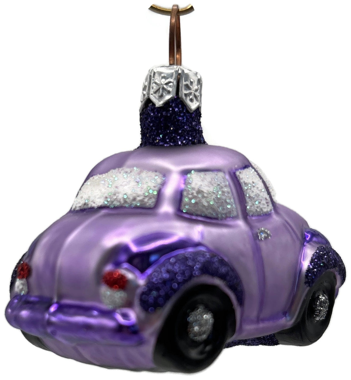 Patricia Breen Car Purple Glass OOAK Christmas Tree Decor Ornament CATZ 9900CO6