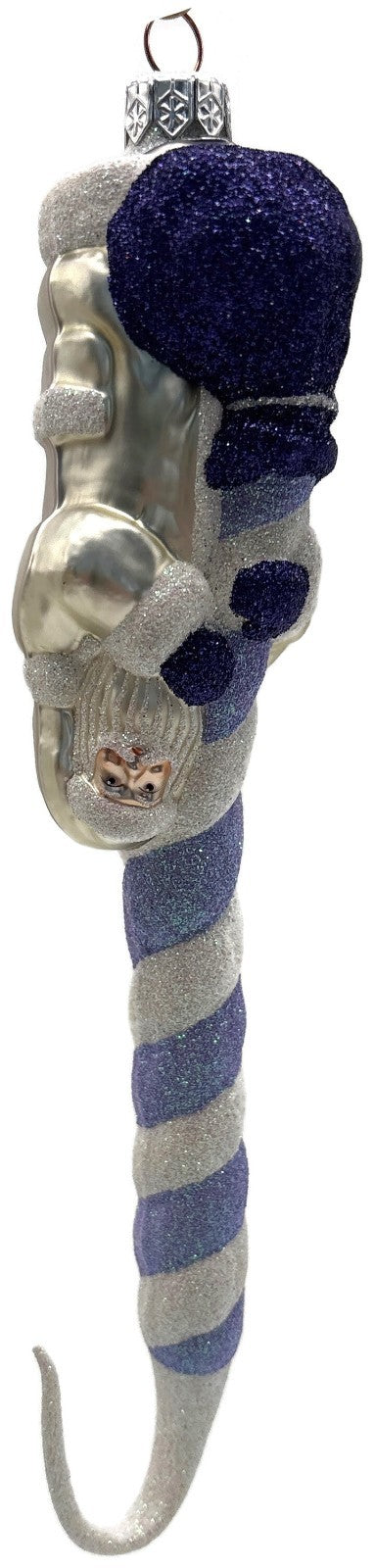 Patricia Breen Peppermint Santa Lavender White Christmas Tree Ornament HCB 98330