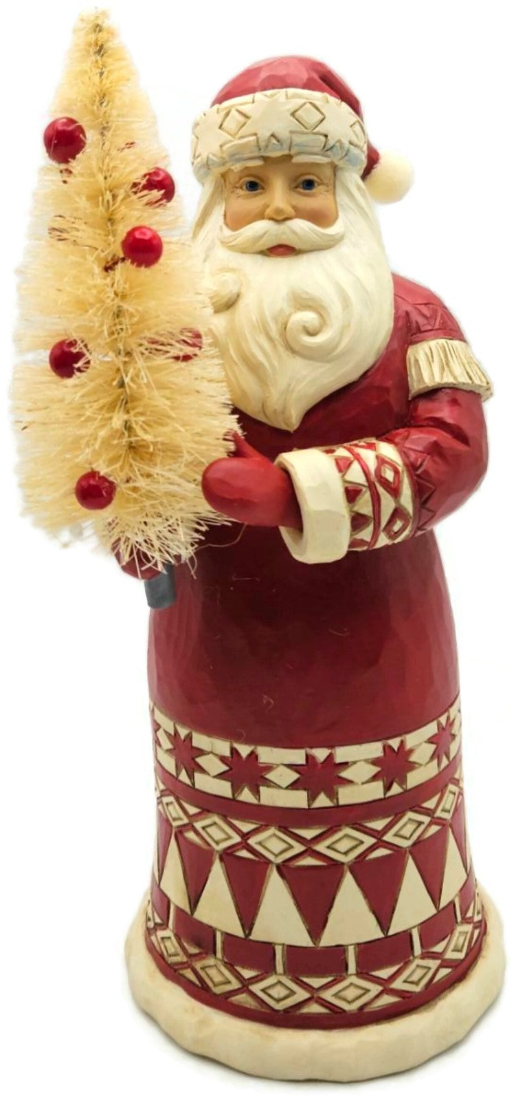 Jim Shore Nordic Winter Wishes Santa Sisal Tree Christmas Figurine 60170430