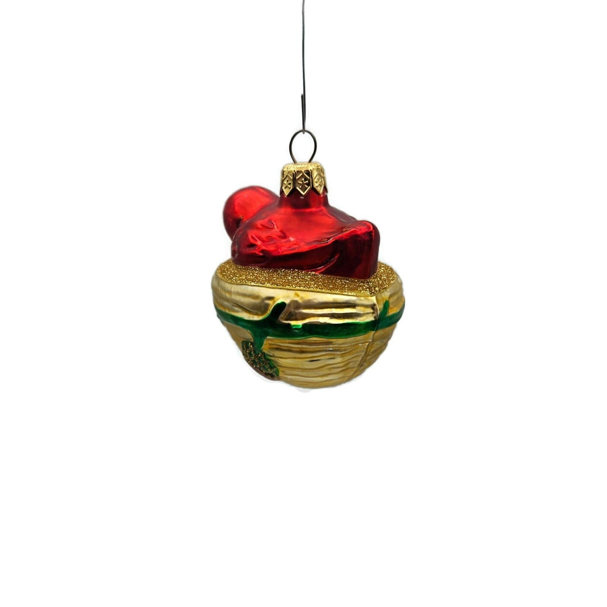 Patricia Breen Nesting Instinct Red Bird Acorns Christmas Holiday Ornament 94186