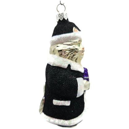 Patricia Breen Kitty Claus Black Purple Present Cat Halloween Ornament 9656AUC4
