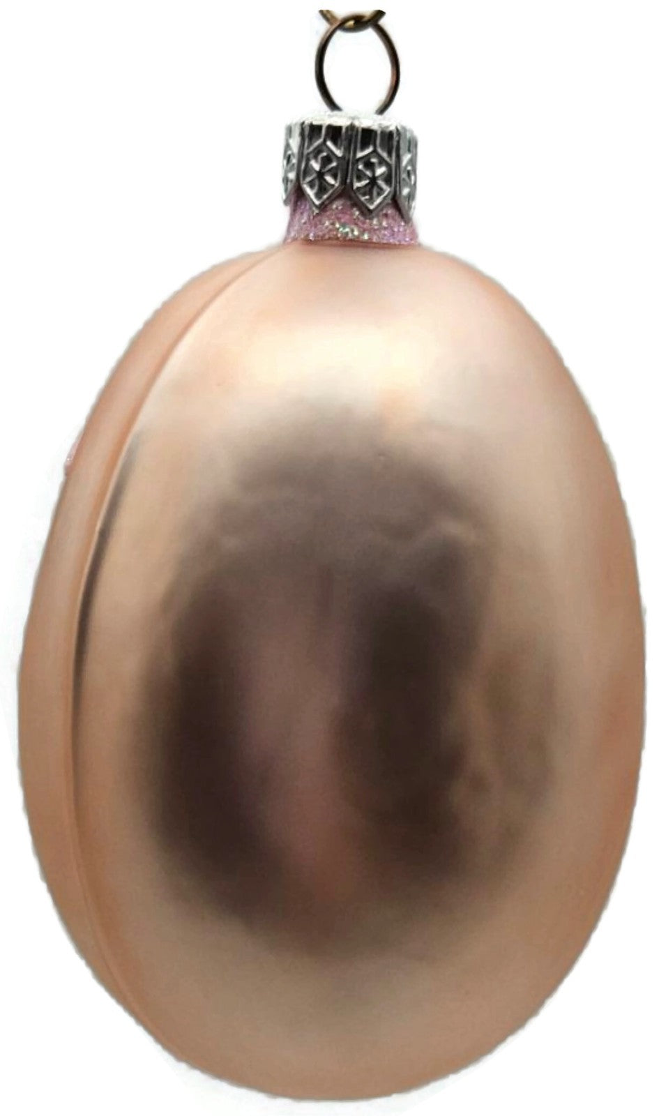 Patricia Breen Jelly Bean Santa Claus Head Pink Matte Christmas Ornament 99167