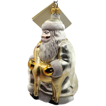 Patricia Breen Santa and Sarenka Glittered Snowflakes Christmas Ornament 98387