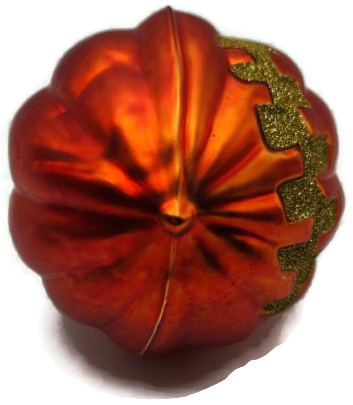 Patricia Breen Classic Pumpkin Orange Matte Gold Face Halloween Ornament 98129