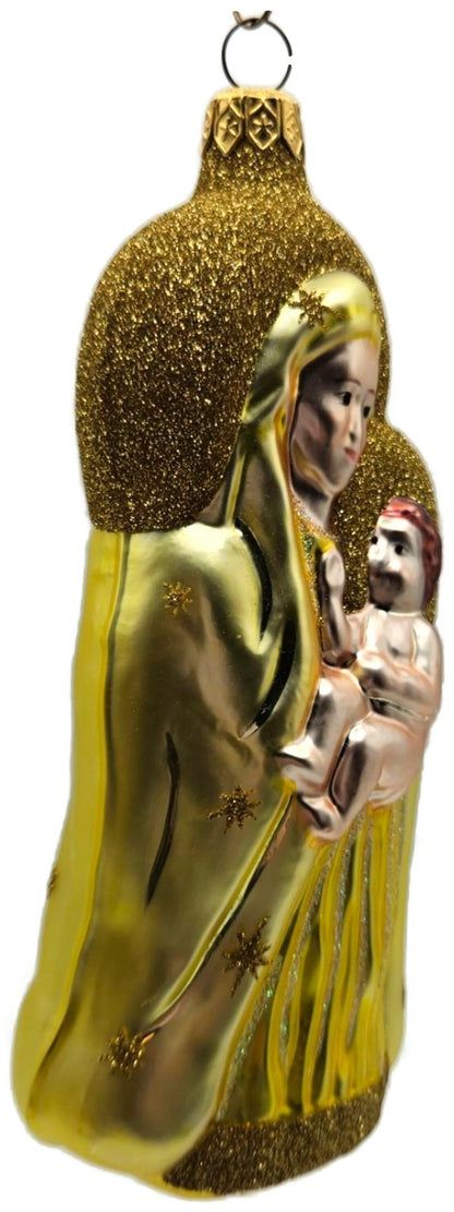 Patricia Breen Madonna of the Sun Gold Glitter Stars Christmas Ornament 96322