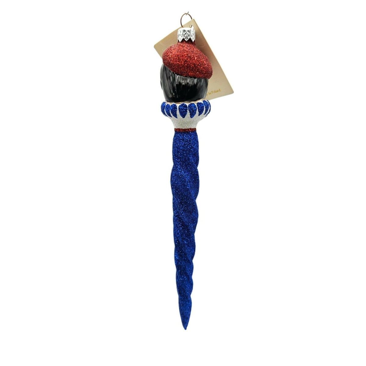 Patricia Breen French Twist Blue Glitter Icicle Christmas Holiday Ornament 95525