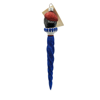 Patricia Breen French Twist Blue Glitter Icicle Christmas Holiday Ornament 95525